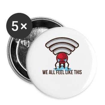Funny Gamer Programmer Computer Gift - Buttons small 1''/25 mm (5-pack) - white - Front