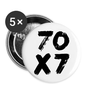 70x7: Infinite Forgiveness - Gospel of Matthew - Buttons small 1''/25 mm (5-pack) - white - Front