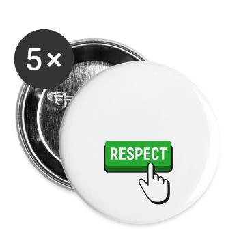 I'm looking for a nice girlfriend - RESPECT - Buttons small 1''/25 mm (5-pack) - white - Front