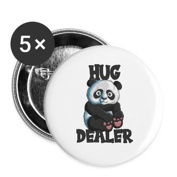 Panda Bear Hugs You Hug Dealer Hug Panda - Buttons small 1''/25 mm (5-pack) - white - Front