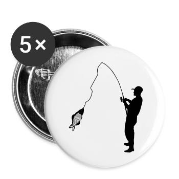 Angler - Buttons small 1''/25 mm (5-pack) - white - Front