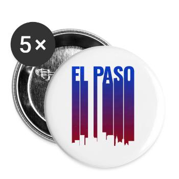El Paso Skyline Gradient - Buttons klein 25 mm (5er Pack) - Weiß - Vorne