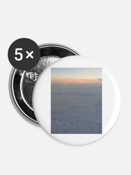 Himmel - Buttons klein 25 mm (5er Pack) - Weiß