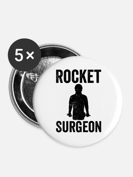 Stahlchirurg Schmied Schmiedekunst - Buttons klein 25 mm (5er Pack) - Weiß