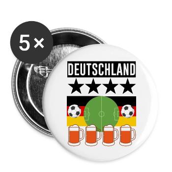 Germany Football - Buttons small 1''/25 mm (5-pack) - white - Front