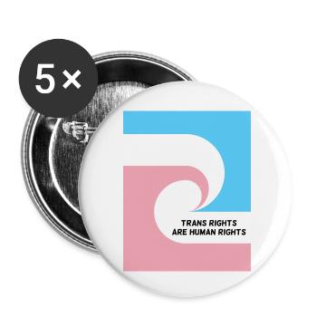 Trans - Buttons klein 25 mm (5er Pack) - Weiß - Vorne