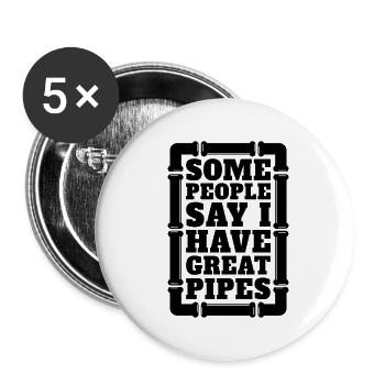 Certaines personnes disent tuyauteur réparateur homme tuyauteur - Lot de 5 petits badges (25 mm) - blanc - Devant