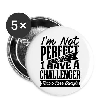PERFECT WITH CHALLENGER - Buttons small 1''/25 mm (5-pack) - white - Front