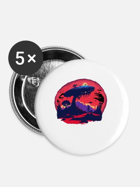 Geschenke - Buttons klein 25 mm (5er Pack) - Weiß