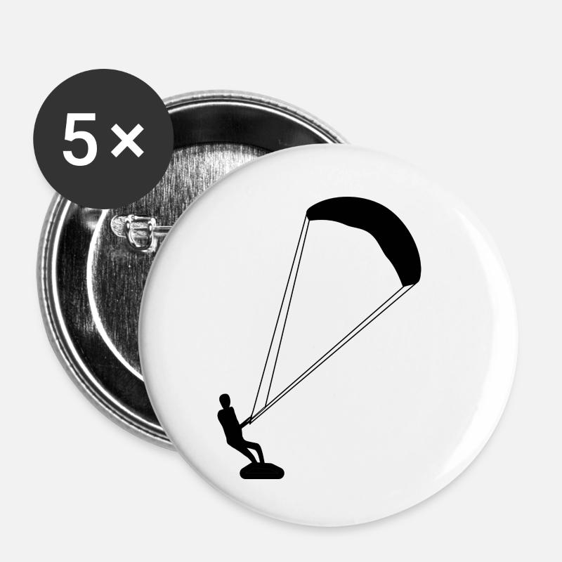 Kitesurf - Kiter - Buttons small 1''/25 mm (5-pack) - white