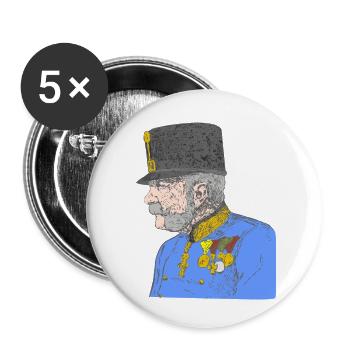 Franz Joseph der letzte Kaiser - Buttons klein 25 mm (5er Pack) - Weiß - Vorne