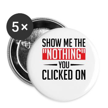 Cybersécurité Sécurité informatique Cybersécurité - Lot de 5 petits badges (25 mm) - blanc - Devant