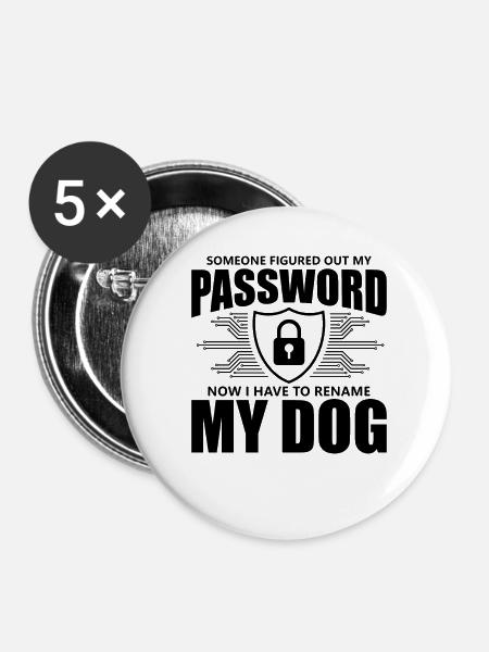 Cybersecurity Computersicherheit Cybersecurity - Buttons klein 25 mm (5er Pack) - Weiß