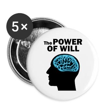 The POWER OF WILL - Buttons small 1''/25 mm (5-pack) - white - Front