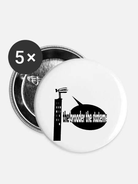 Quote - Buttons klein 25 mm (5er Pack) - Weiß