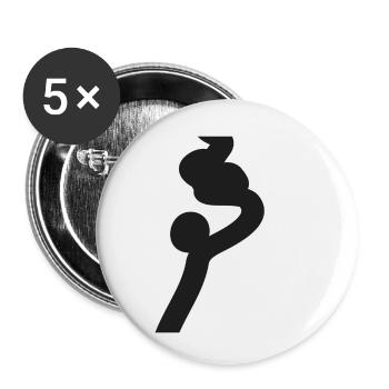 Lines Zigzag Shape Emblem Silhouette Abstract - Buttons small 1''/25 mm (5-pack) - white - Front