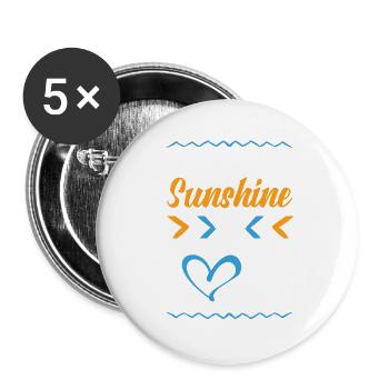 Indonesia Love - Buttons small 1''/25 mm (5-pack) - white - Front