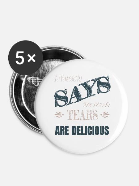 dayfathers day - Buttons klein 25 mm (5er Pack) - Weiß