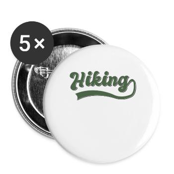 Wandern - Buttons klein 25 mm (5er Pack) - Weiß - Vorne