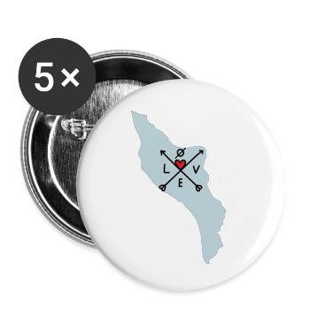 Il d'oléron liebt alle Richtungen - Buttons klein 25 mm (5er Pack) - Weiß - Vorne