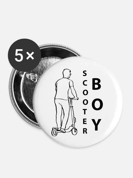 E-Scooter E-Roller Scooter - Buttons klein 25 mm (5er Pack) - Weiß