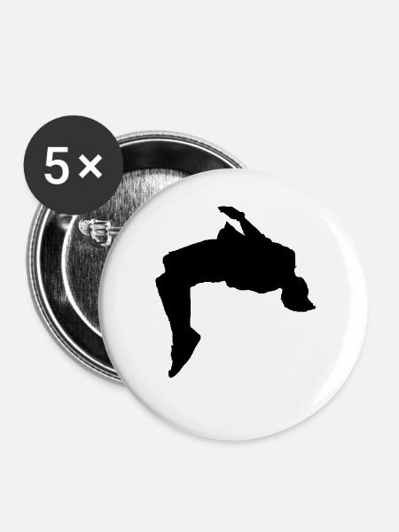 Trampolin - Buttons klein 25 mm (5er Pack) - Weiß
