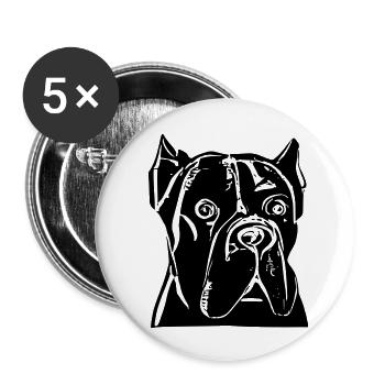 Cane Corso - Buttons klein 25 mm (5er Pack) - Weiß - Vorne