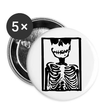 Tote Jungs weinen nicht - Buttons klein 25 mm (5er Pack) - Weiß - Vorne