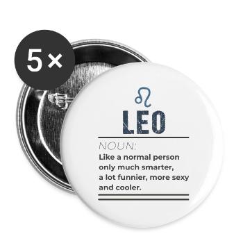 Leo Nomen - Wie ein normaler Mensch nur - Buttons klein 25 mm (5er Pack) - Weiß - Vorne