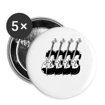 Cello cello player cellist - Buttons small 1''/25 mm (5-pack) - white - Front