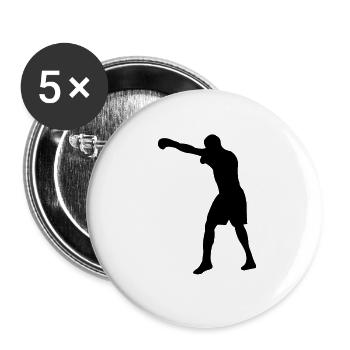 Boxen - Buttons klein 25 mm (5er Pack) - Weiß - Vorne