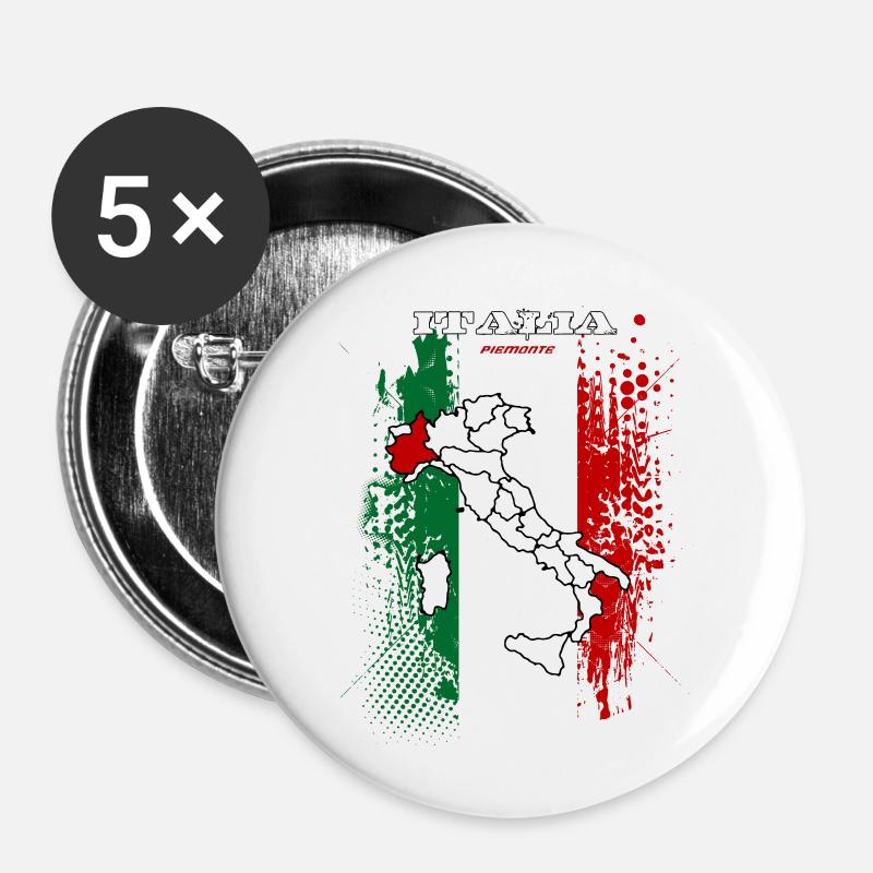 Piemonte - Buttons small 1''/25 mm (5-pack) - white