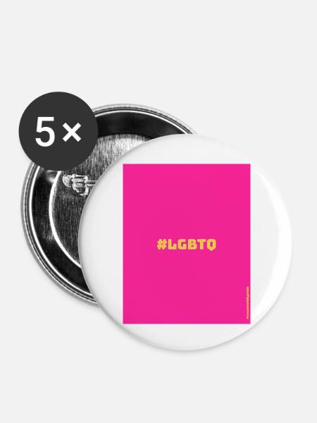 LGBTQ - Buttons klein 25 mm (5er Pack) - Weiß