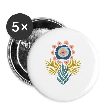 Moderne Design abstrakt - Buttons klein 25 mm (5er Pack) - Weiß - Vorne