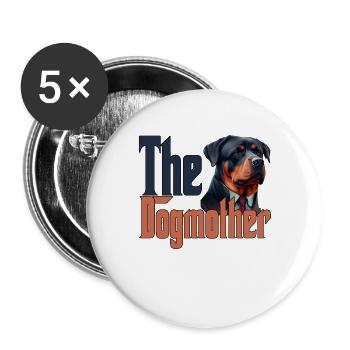 Rottweiler Chien Maman Chienne Chiens Maman Rottie - Lot de 5 petits badges (25 mm) - blanc - Devant