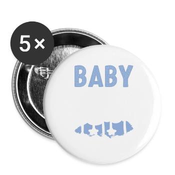 baby dusche - Buttons klein 25 mm (5er Pack) - Weiß - Vorne