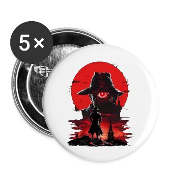 La tour - Lot de 5 petits badges (25 mm) - blanc - Devant