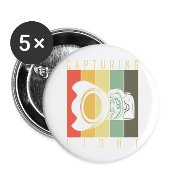 Lustiges Fotograf Geschenk Fotografie - Buttons klein 25 mm (5er Pack) - Weiß - Vorne