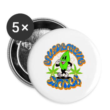 Ballerboyclub Exotics - Buttons small 1''/25 mm (5-pack) - white - Front