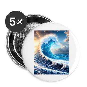 The perfect wave - Buttons klein 25 mm (5er Pack) - Weiß - Vorne