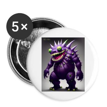 Green Purple Gonzo - Buttons klein 25 mm (5er Pack) - Weiß - Vorne
