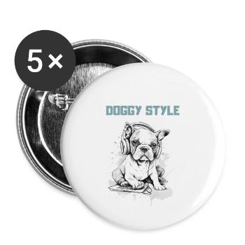 DOGGY STYLE BABY - Buttons small 1''/25 mm (5-pack) - white - Front