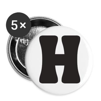 H - Buttons klein 25 mm (5er Pack) - Weiß - Vorne