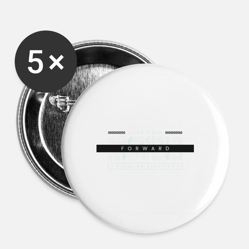 Motivation - Buttons klein 25 mm (5er Pack) - Weiß