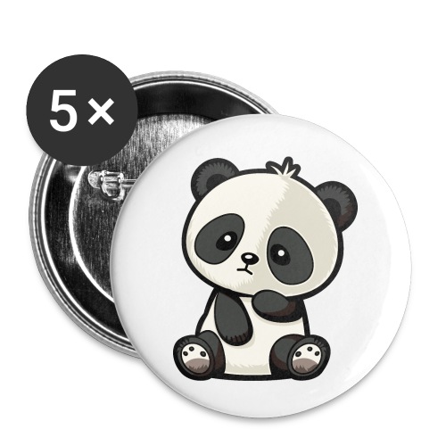 Panda - Buttons klein 25 mm (5er Pack)