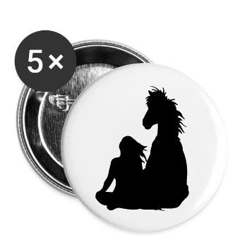 Best Friends - Buttons klein 25 mm (5er Pack) - Weiß - Vorne