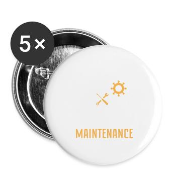 Je peux pas j ai maintenance informatique 1 - Lot de 5 petits badges (25 mm) - blanc - Devant