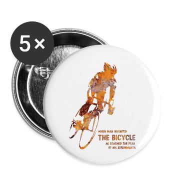 Der Biker - Buttons klein 25 mm (5er Pack) - Weiß - Vorne