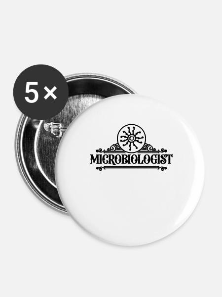 Microbiologist Biologist Science Microbiologists - Buttons klein 25 mm (5er Pack) - Weiß