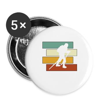 Mountaineering Retro - Buttons small 1''/25 mm (5-pack) - white - Front